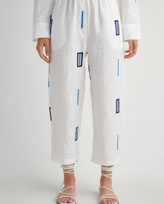 Embroidered Linen Set